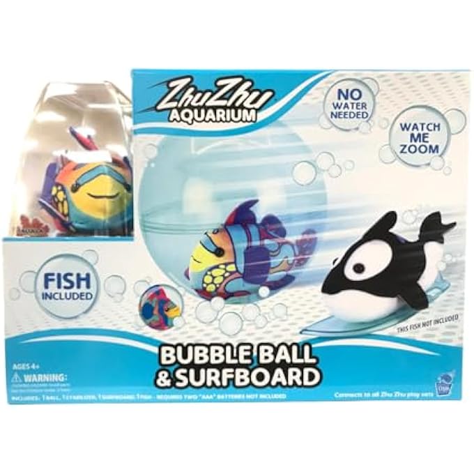 rayihni AQUARIUM BUBBLE BALL AND SURFBOARD WITH FISH - Image 1